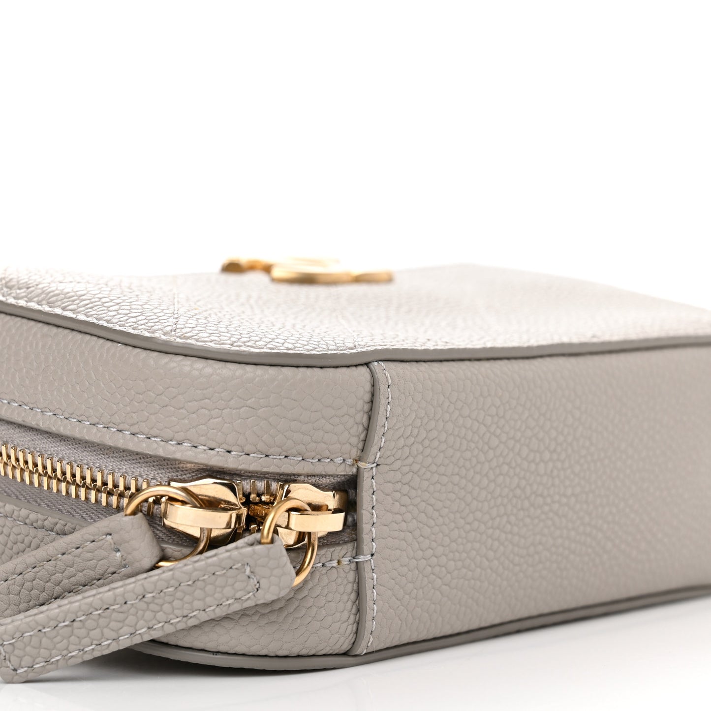 Caviar Stitched Waist Bag Light Grey