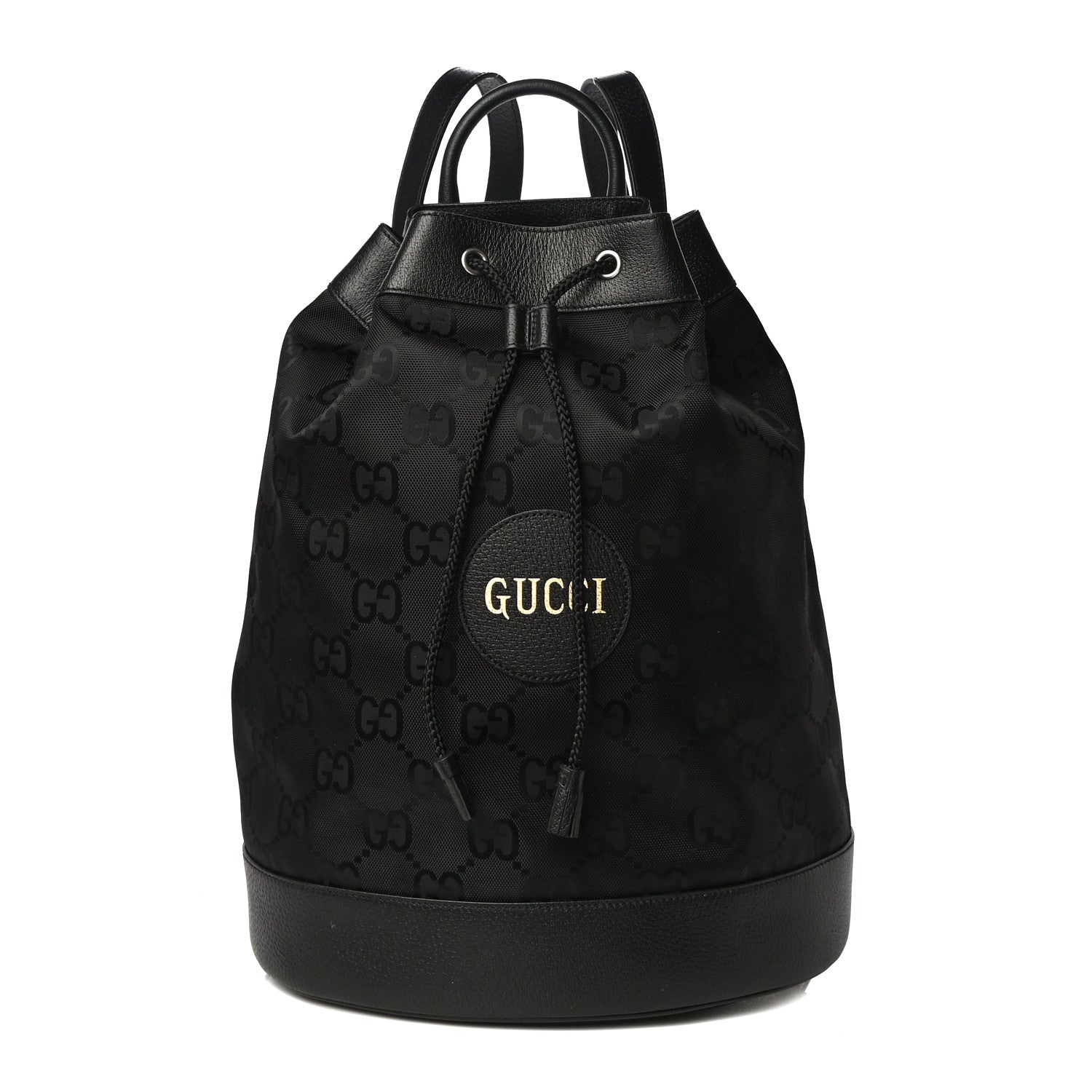 Gucci Econyl Nylon Monogram Off The Grid Drawstring Bucket Backpack Black 1 of 10