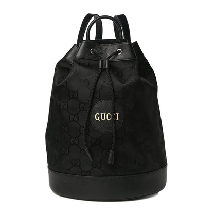 Gucci Econyl Nylon Monogram Off The Grid Drawstring Bucket Backpack Black 1 of 10