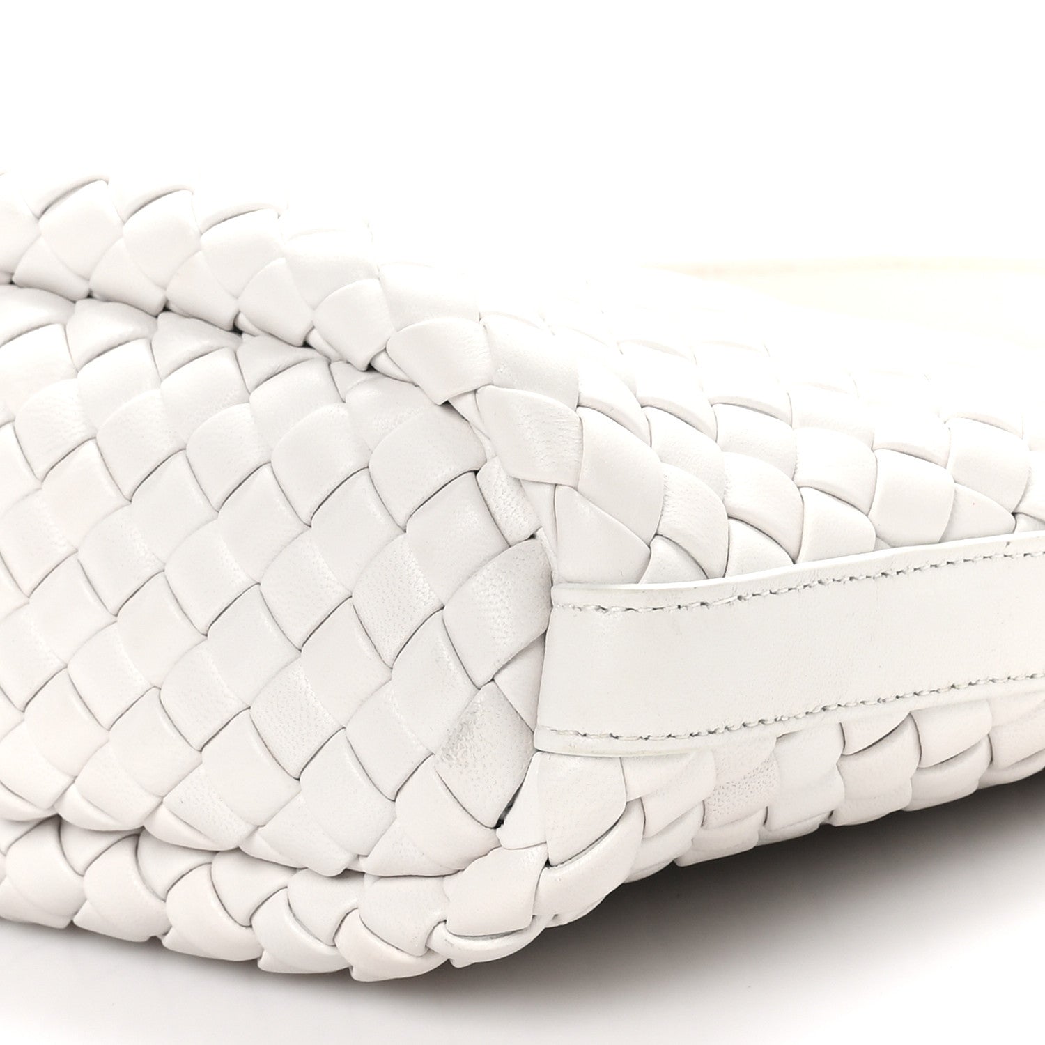 Bottega Veneta Nappa Intrecciato Knot Shoulder Bag White 9 of 9