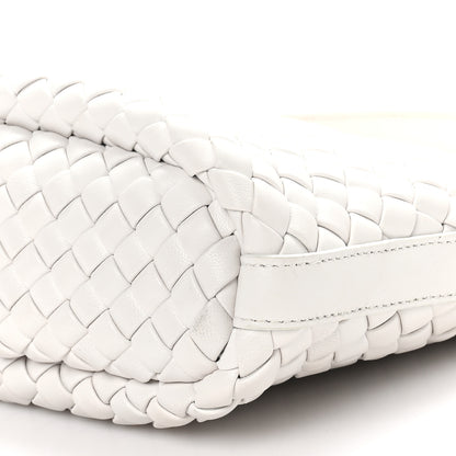 Bottega Veneta Nappa Intrecciato Knot Shoulder Bag White 9 of 9