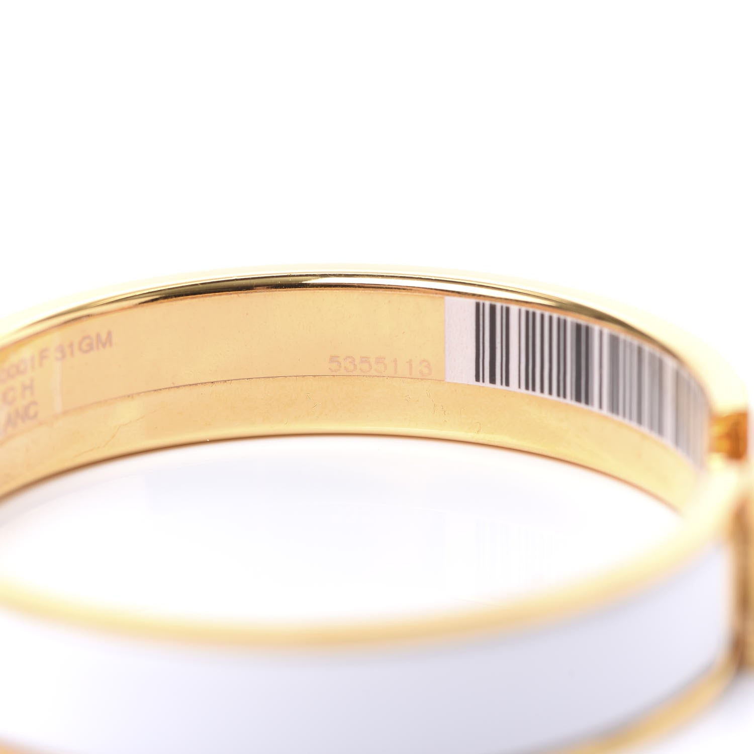 Hermes Enamel Narrow Clic Clac H Bracelet GM White 4 of 7