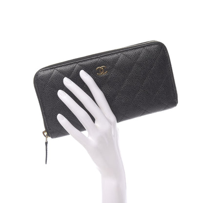 Chanel Caviar Quilted Large Gusset Zip Around Wallet Black 2 of 9