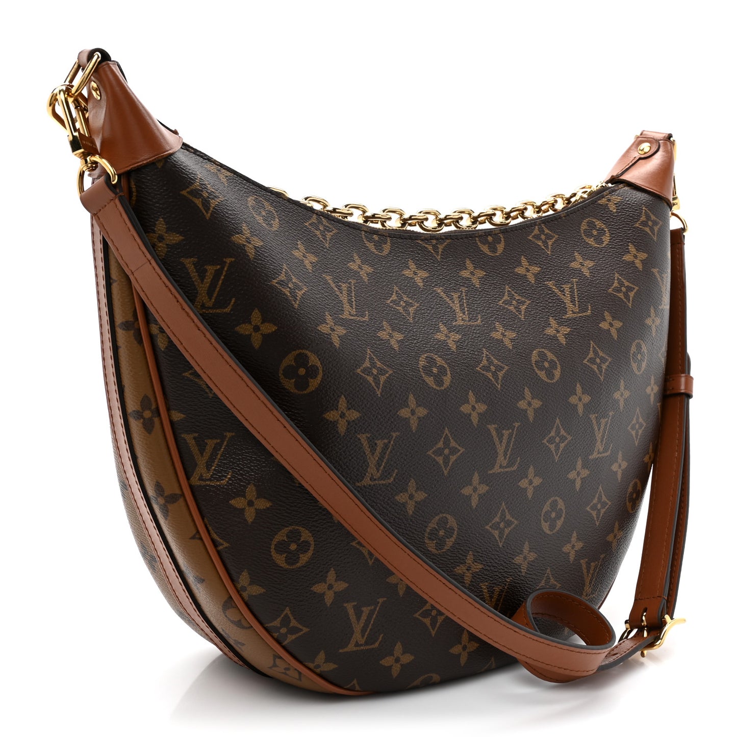 Reverse Monogram Loop Hobo