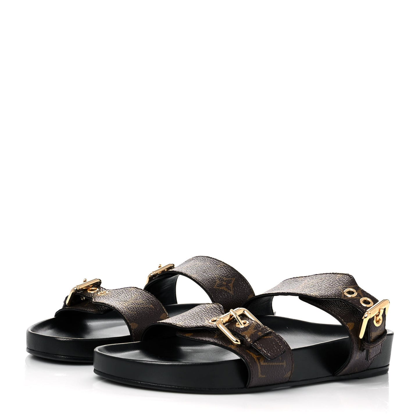 Monogram Bom Dia Mule Sandals 39 Black