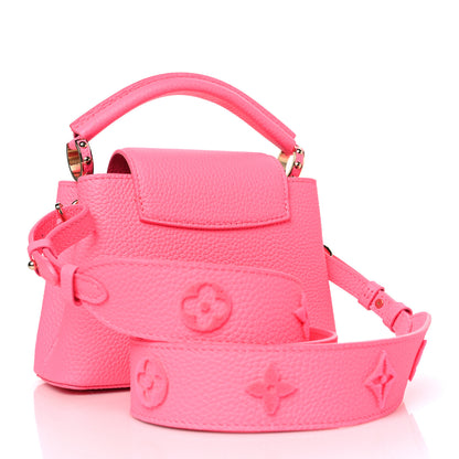 Louis Vuitton Taurillon Monogram Capucines Mini Fluo Pink 3 of 8