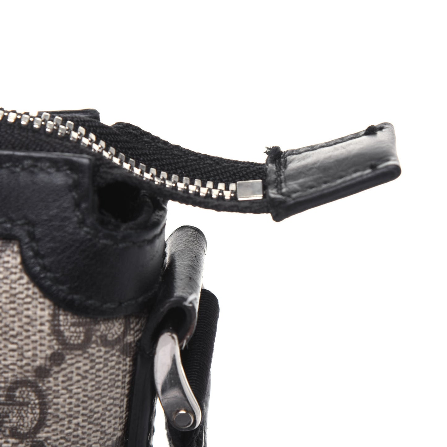 GG Supreme Monogram Web Messenger Bag Black