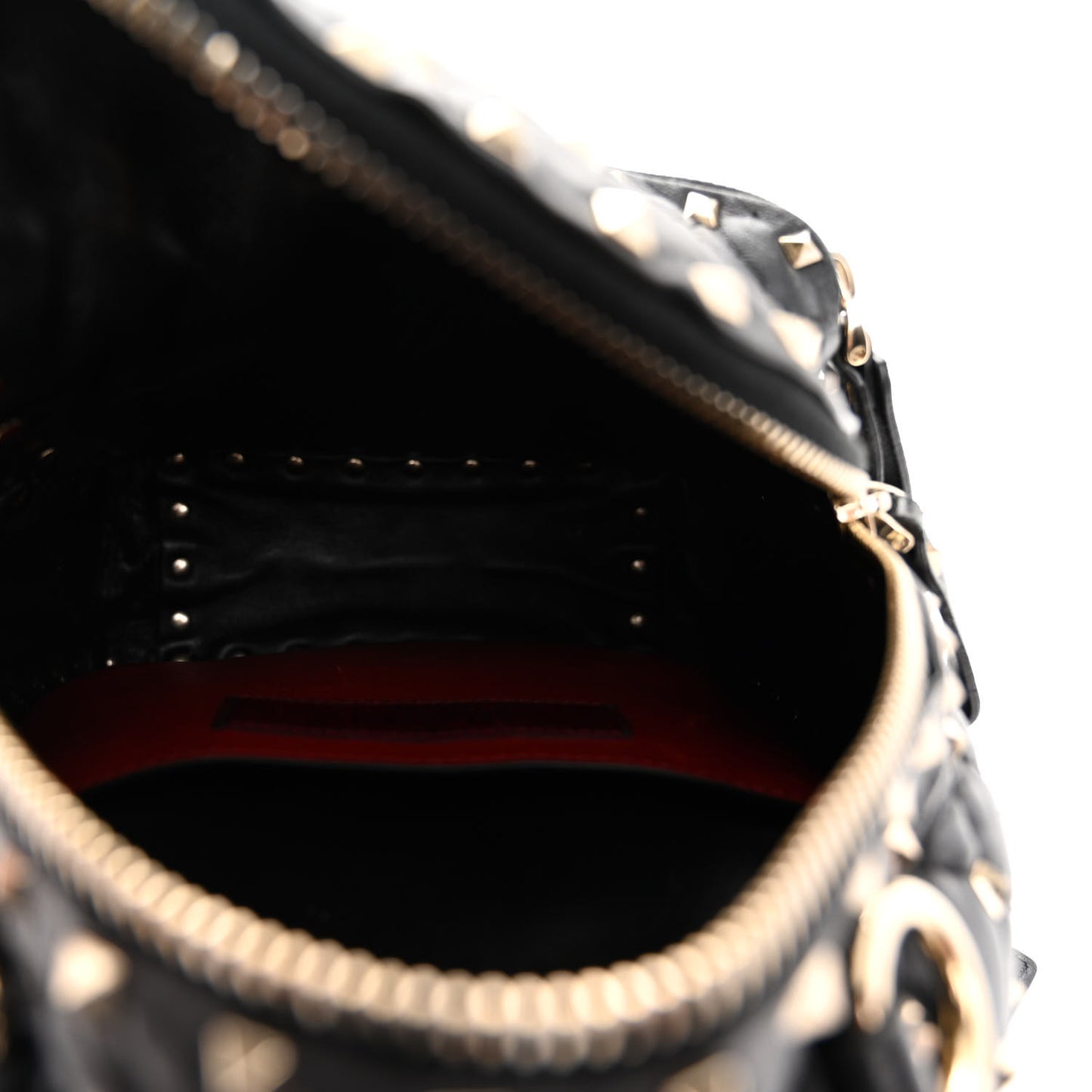 Lambskin VLTN Print Quilted Mini Rockstud Spike Backpack Black