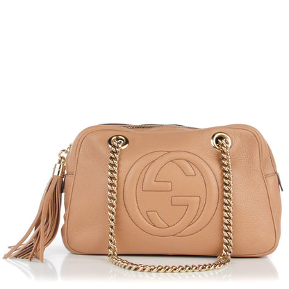 Gucci Pebbled Calfskin Small Soho Bowler Camelia 1 of 7