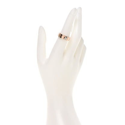Louis Vuitton Brass Monogram Engraved Nanogram Ring M Pink Gold 2 of 7