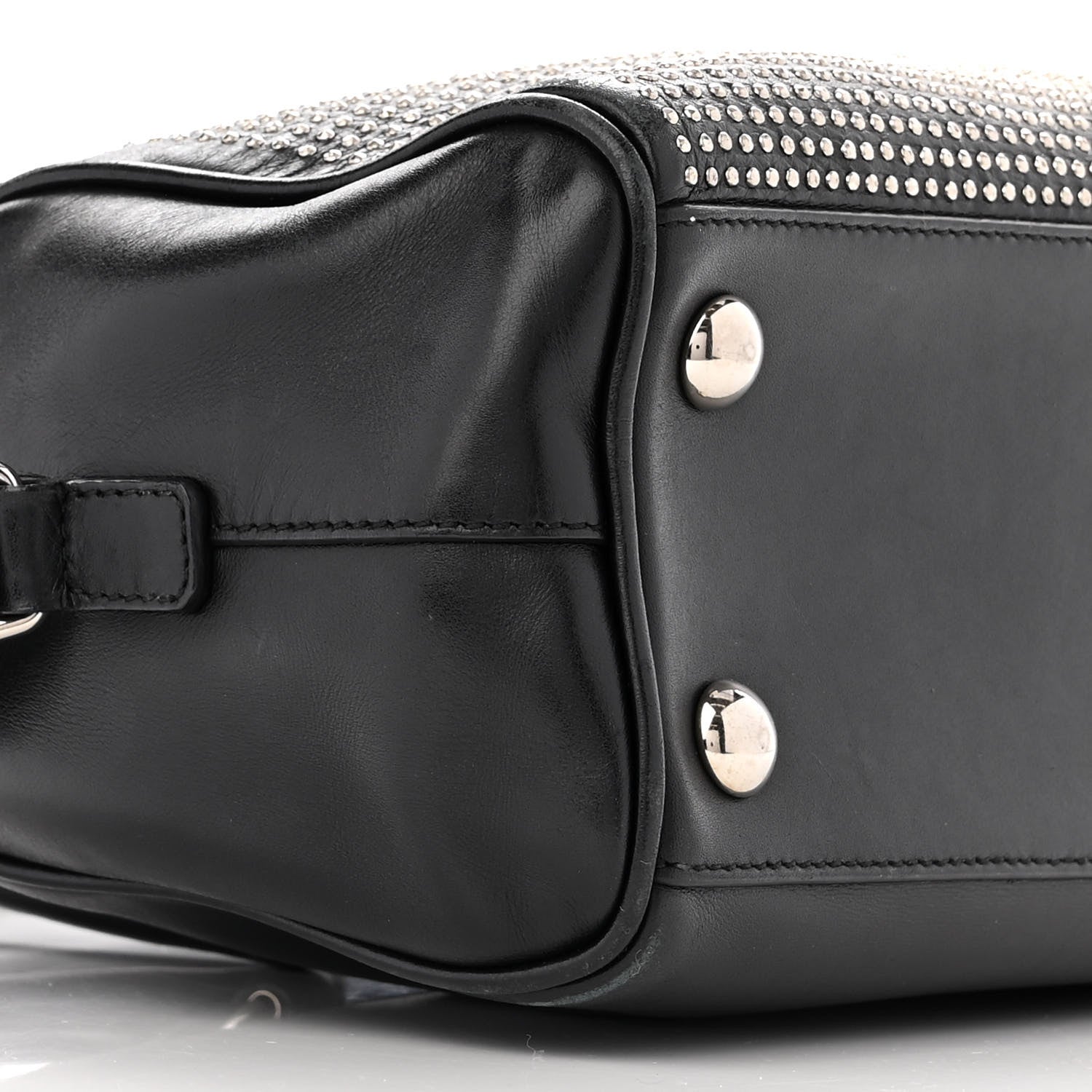 Saint Laurent Calfskin Studded Classic Duffle 6 Black 9 of 10