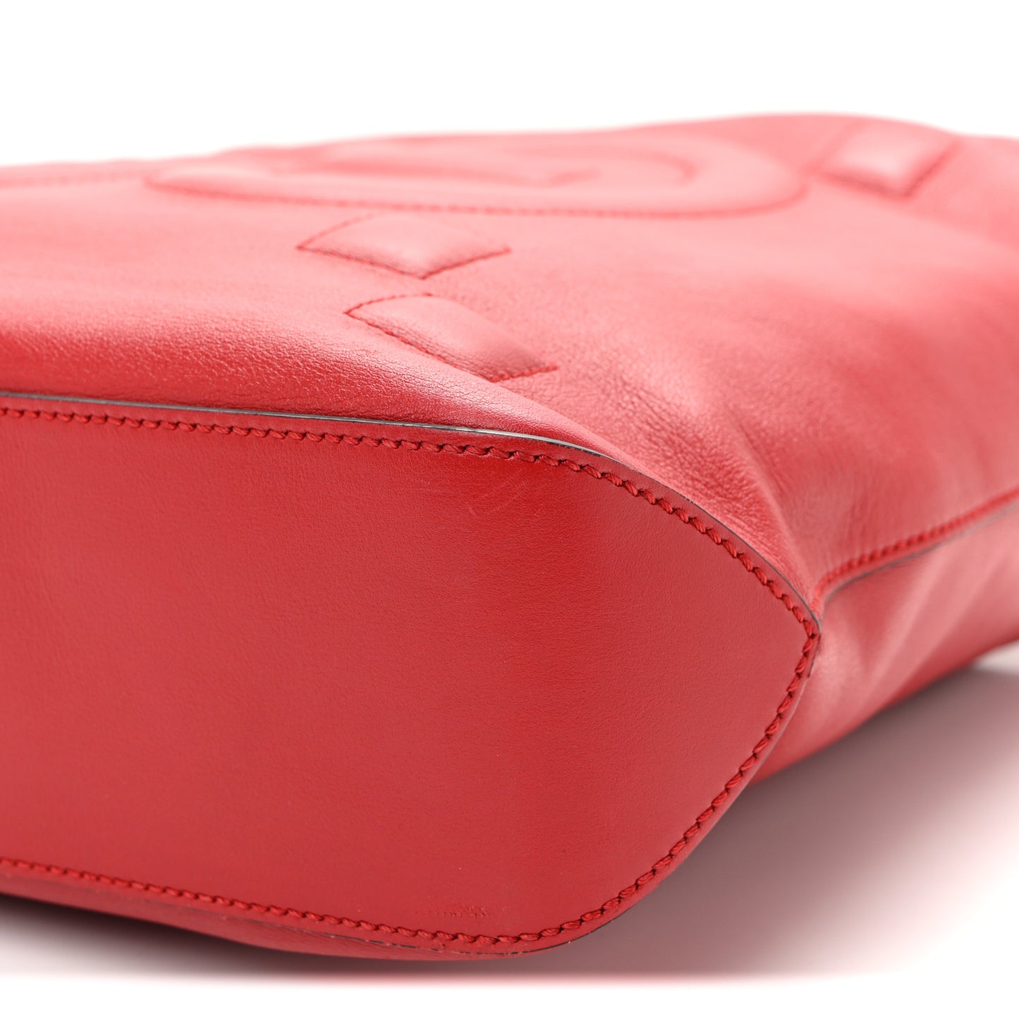 Apollo Calfskin GG Dadini Embroidered Chain Hobo Hibiscus Red