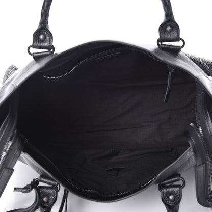 Balenciaga Shiny Grained Goatskin Black Metallic Edge City Black 5 of 10