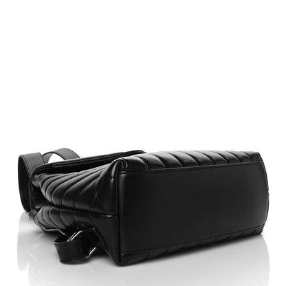 Saint Laurent Calfskin Y Quilted Monogram Small Loulou Backpack Black 4 of 10