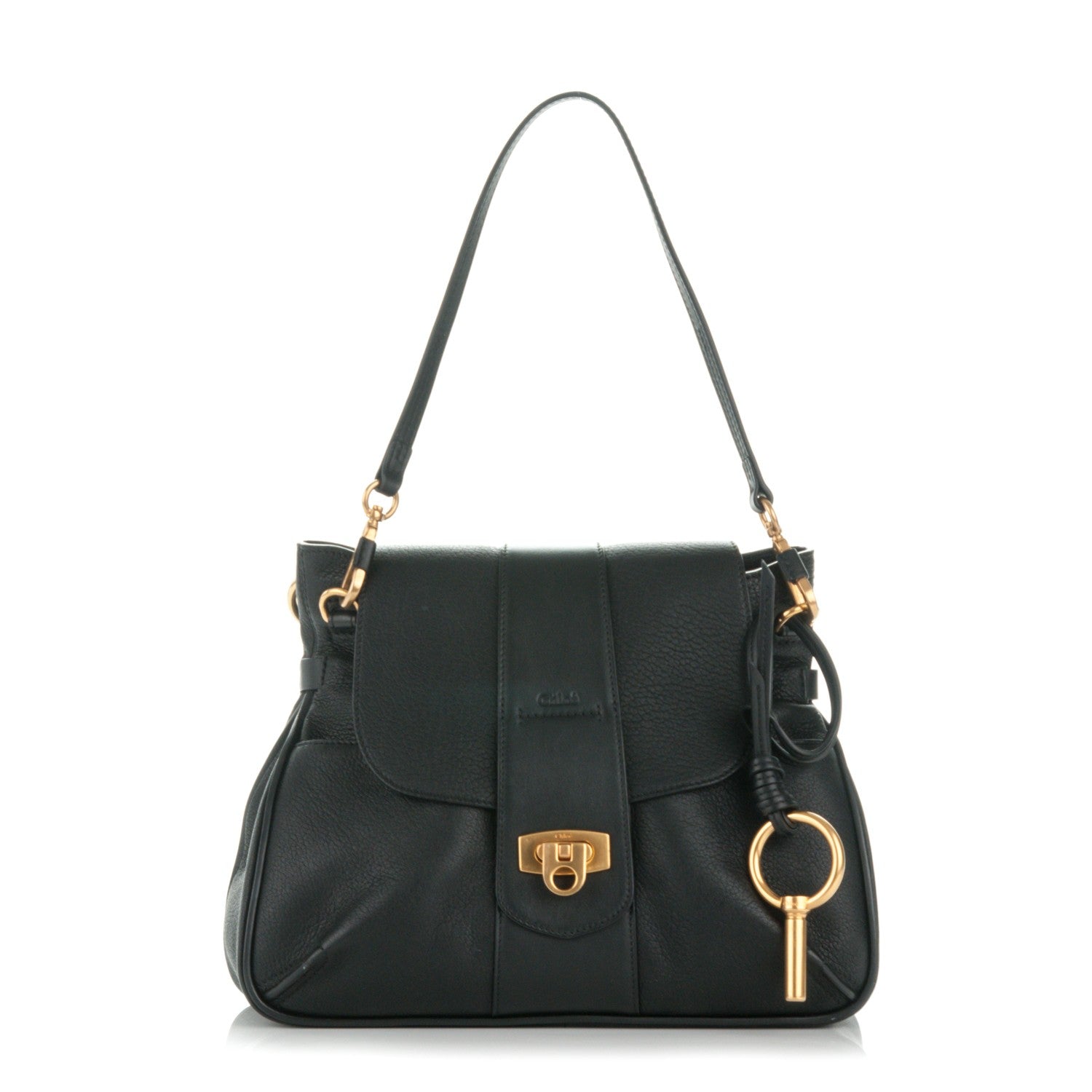 Chloe Lambskin Small Lexa Shoulder Bag Black 1 of 9