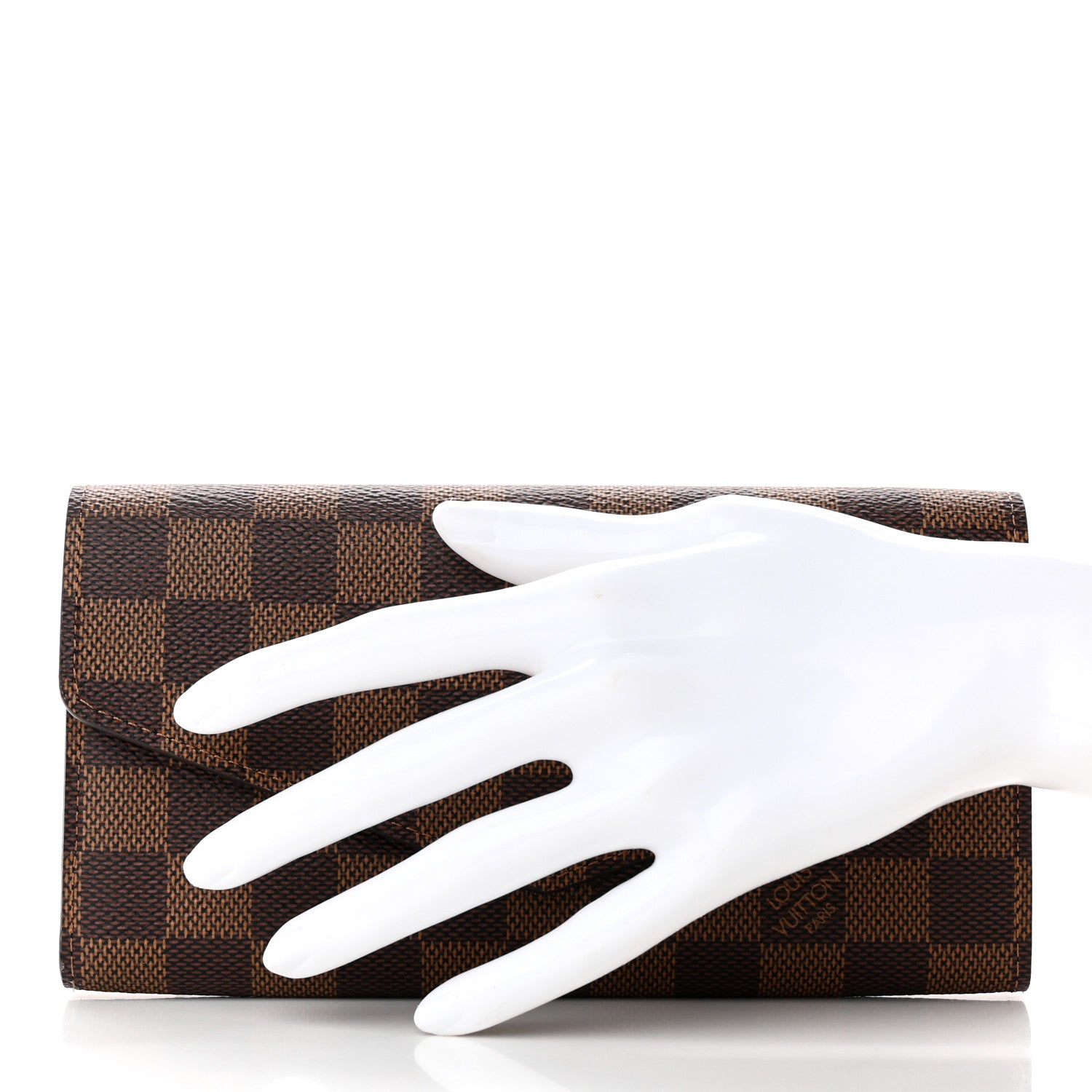 Louis Vuitton Damier Ebene Sarah Wallet NM 2 of 9