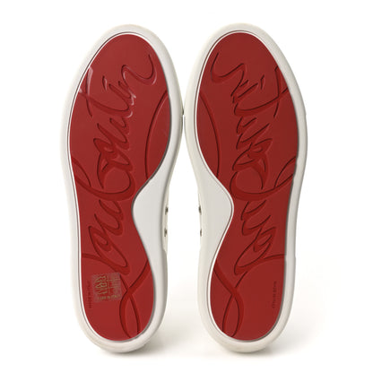 Christian Louboutin Calfskin Patent Vieirissima Flat Sneakers 40 White Multicolor 6 of 10