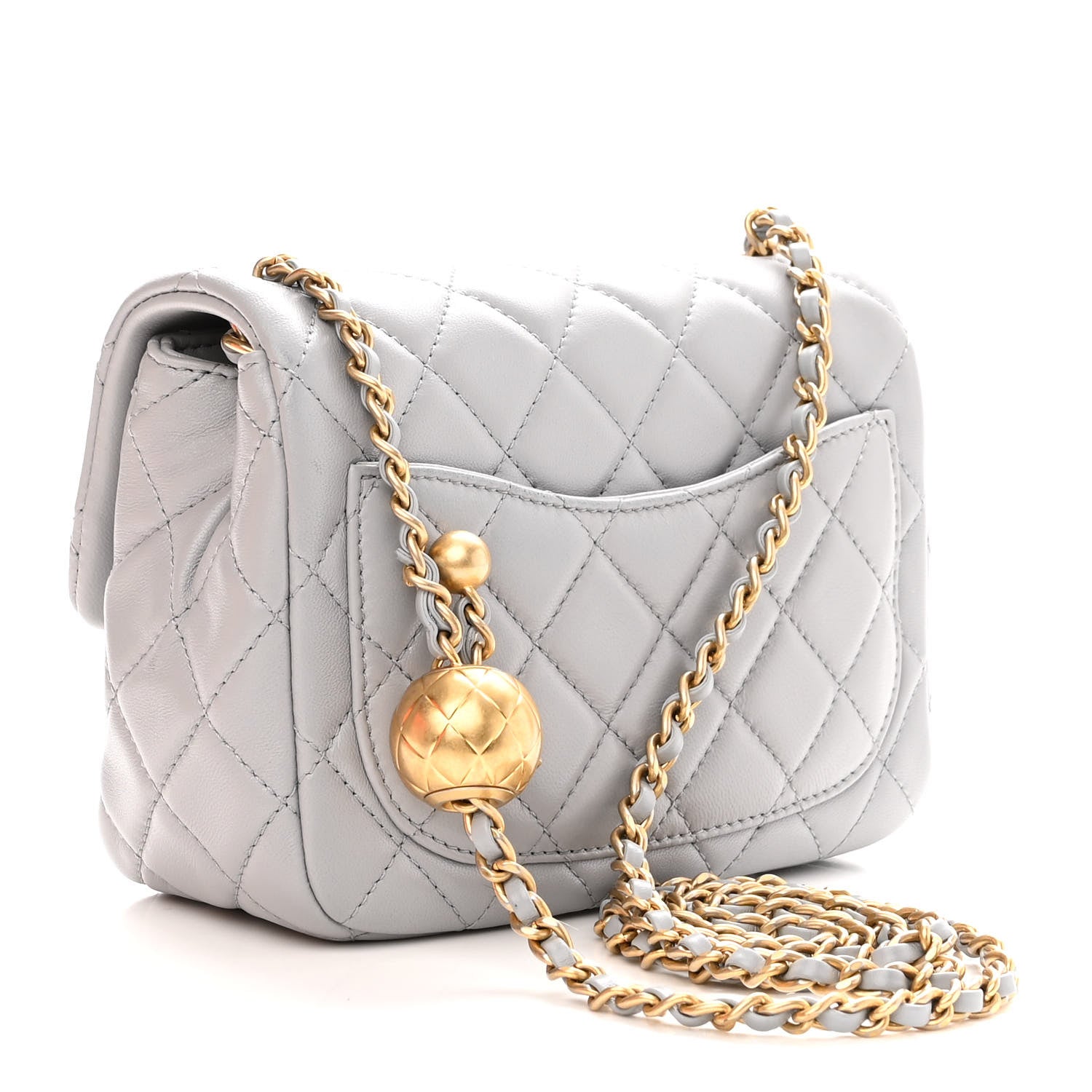 Chanel Lambskin Quilted Mini Pearl Crush Flap Light Purple 3 of 10