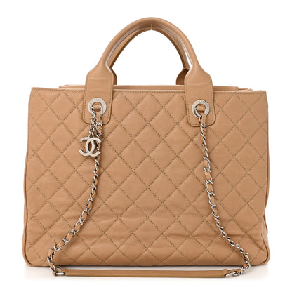 Chanel Caviar Quilted Large Urban Companion Top Handle Shopping Tote Beige 1 of 13