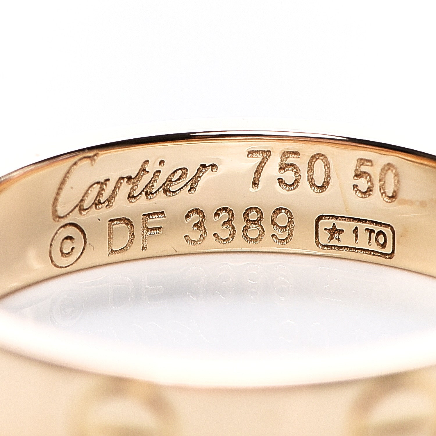 Cartier 18K Yellow Gold 3.5mm LOVE Wedding Band Ring 50 5.25 3 of 3