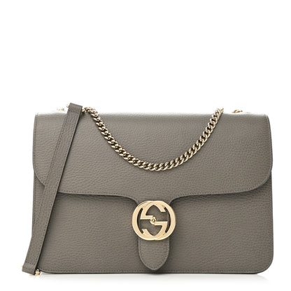 Gucci Dollar Calfskin Interlocking G Shoulder Bag Loess 1 of 10