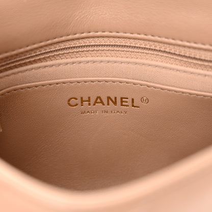 Chanel Calfskin Quilted Mini Charms Flap Dark Beige 6 of 10