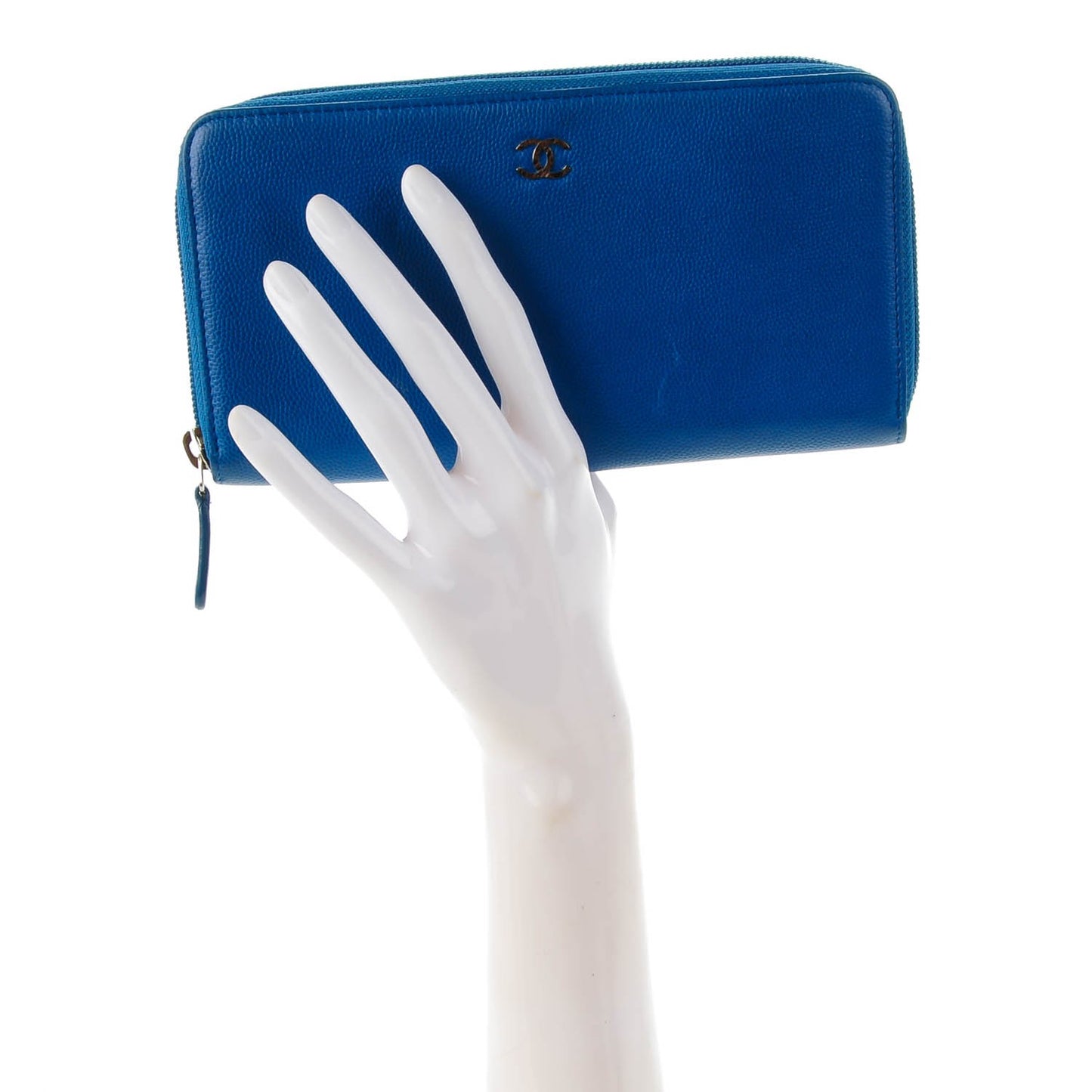 Caviar Sevruga Zip Around Wallet Blue