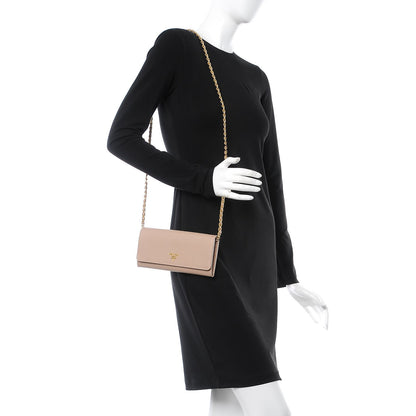 Prada Saffiano Metal Oro Chain Wallet Cammeo 2 of 7