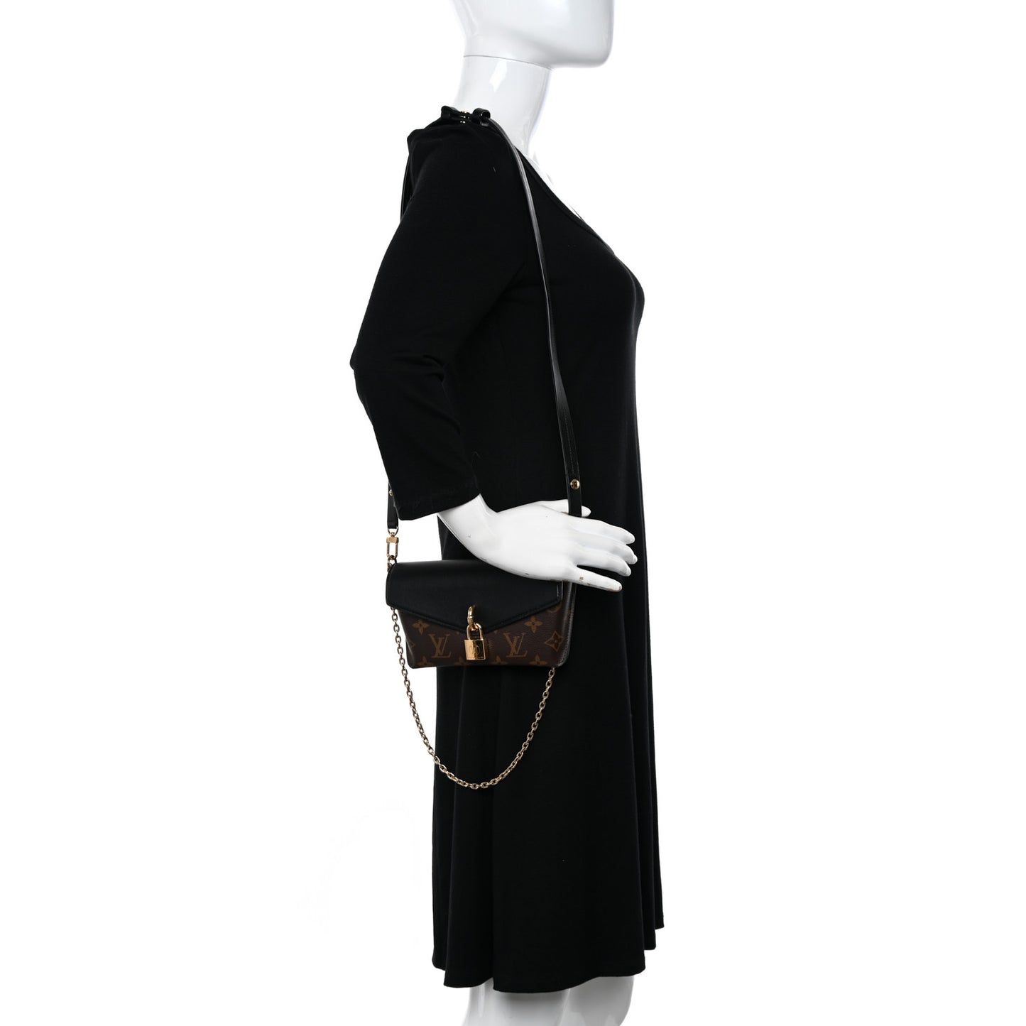Monogram Padlock On Strap Black
