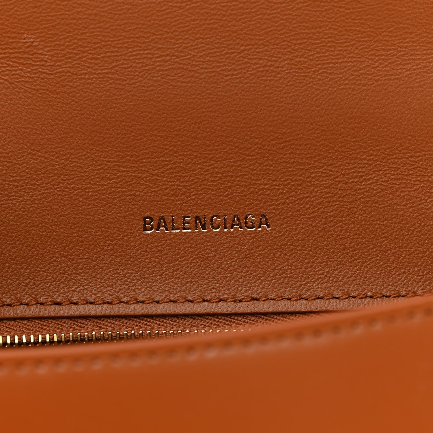 Balenciaga Shiny Box Calfskin Small Hourglass Top Handle Bag Camel 5 of 12