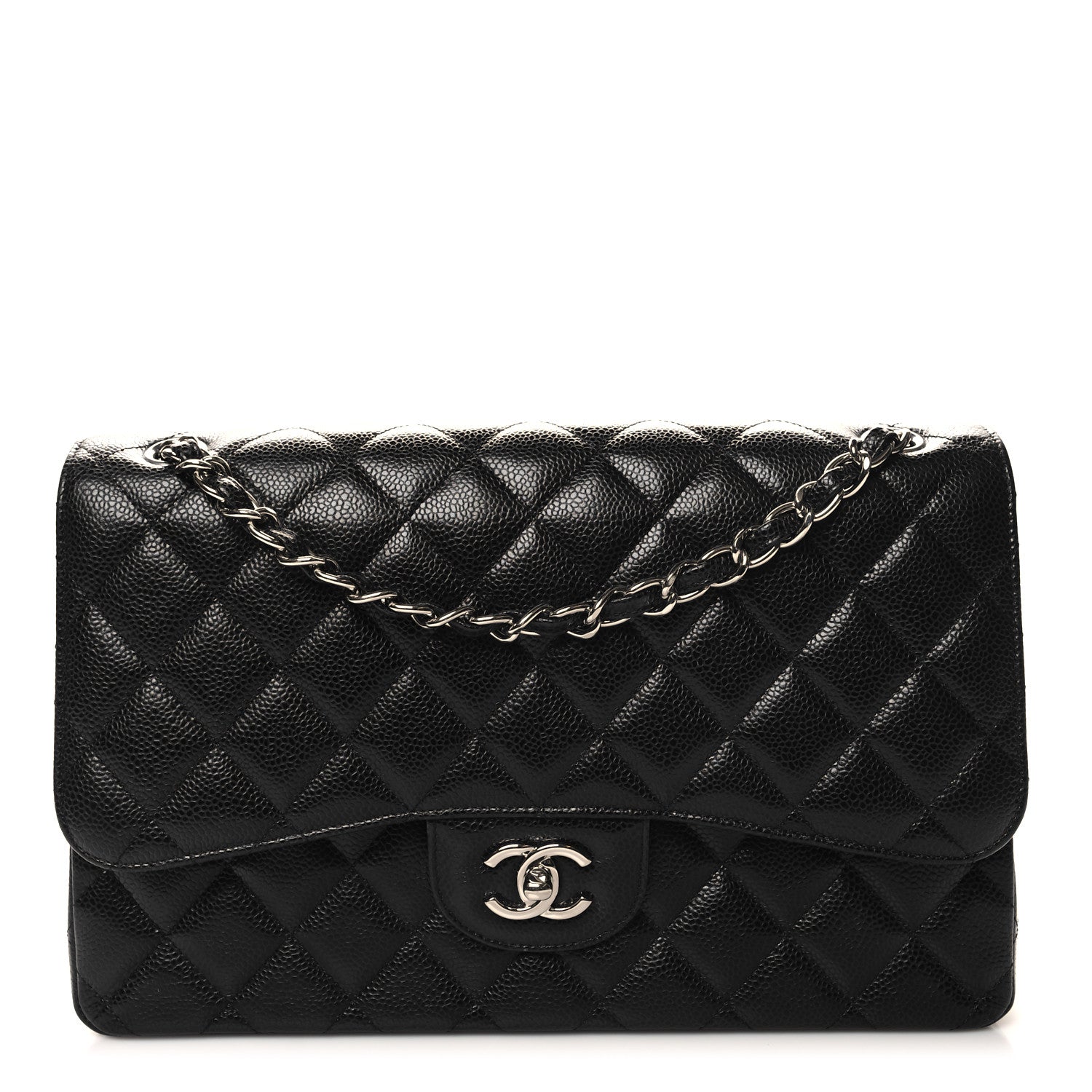Chanel Caviar Quilted Jumbo Double Flap Black 1 of 12