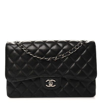 Chanel Caviar Quilted Jumbo Double Flap Black 1 of 12