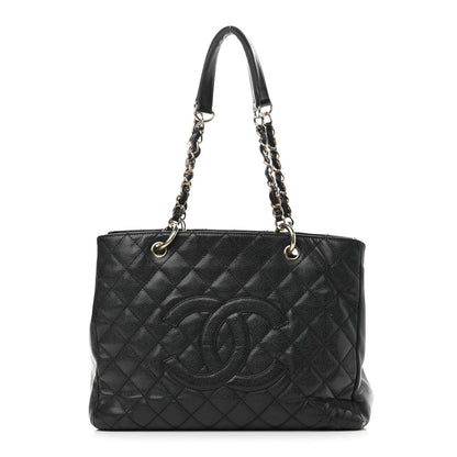 Chanel Caviar Quilted Grand Shopping Tote GST Black 1 of 19