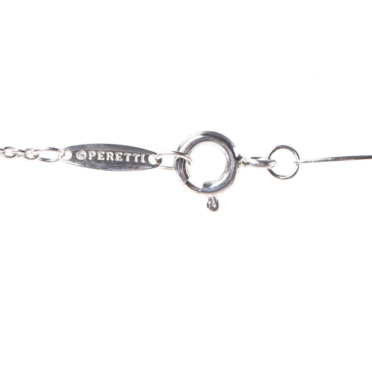 Sterling Silver 22mm Elsa Peretti Teardrop Pendant Necklace