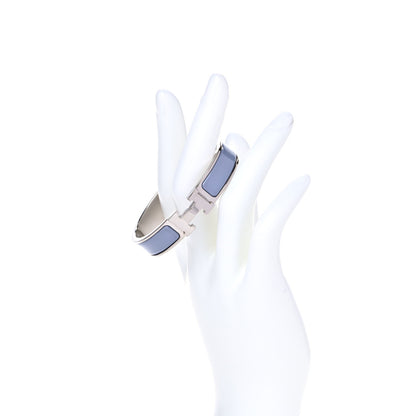 Hermes Enamel Narrow Clic Clac H Bracelet PM Bleu Lin 2 of 7