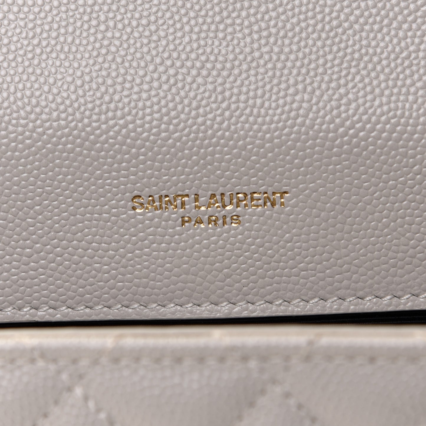 Grain De Poudre Textured Mixed Matelasse Medium Triquilt Monogram Satchel Crema Soft