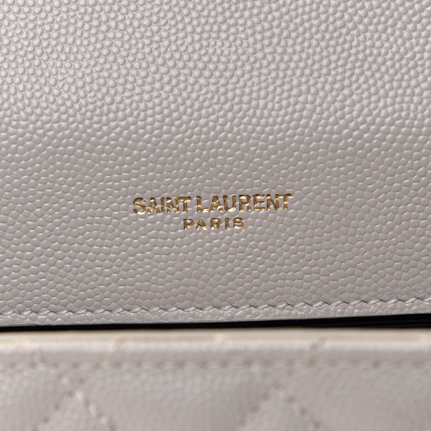 Saint Laurent Grain De Poudre Textured Mixed Matelasse Medium Triquilt Monogram Satchel Crema Soft 5 of 11