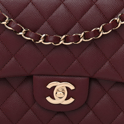 Chanel Caviar Quilted Medium Double Flap Burgundy 8 of 11