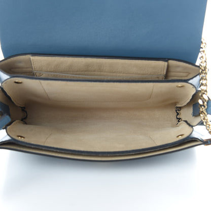 Chloe Suede Calfskin Small Faye Shoulder Bag Summer Blue Intense Green 5 of 12