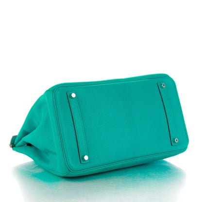 Hermes Chevre de Coromandel Birkin 35 Bleu Paon 5 of 25