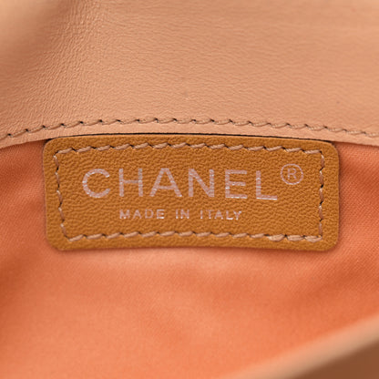 Chanel Lambskin Quilted Clutch with Chain Flap Beige 6 of 17