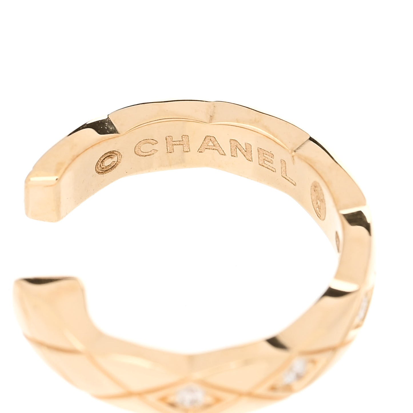 18K Yellow Gold Diamond Coco Crush Single Ear Cuff Earring