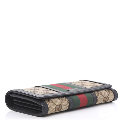 Gucci Monogram Vintage Web Continental Wallet Black 4 of 10