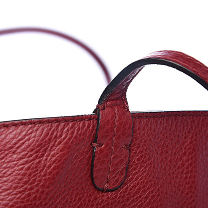 Valentino Garavani Grained Calfskin Va Va Voom Tote Dark Red 11 of 16