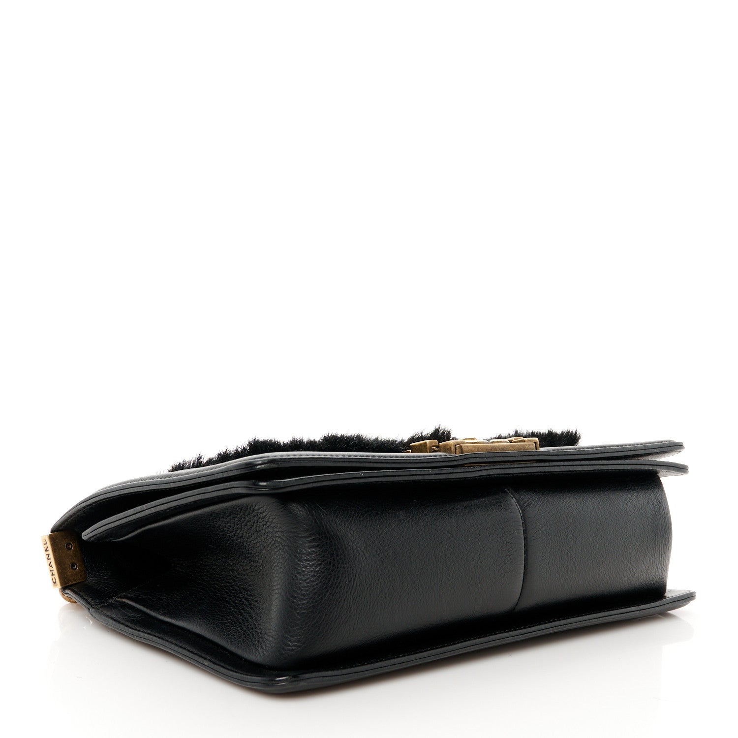 Chanel Goat Hair Medium Celtic Boy Flap Black 4 of 10