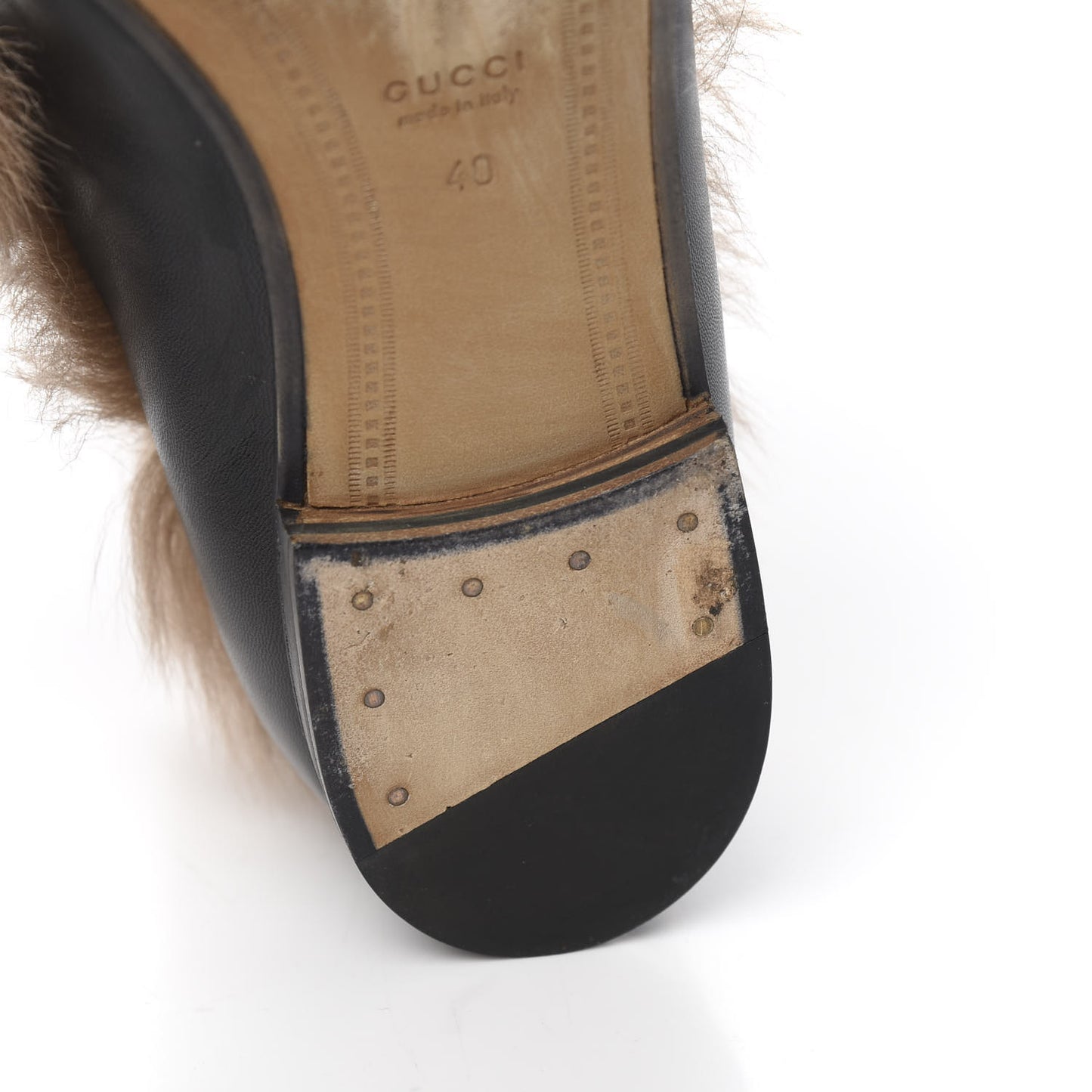 Malaga Kid Fur Womens Jordaan Loafers 40 Black Natural