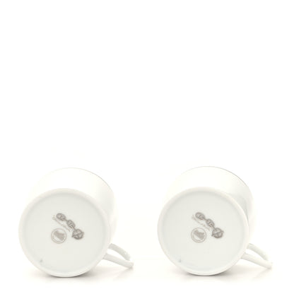 Hermes Porcelain Platinum Chaine d'Ancre Tea Cup and Saucer Set of 2 5 of 11