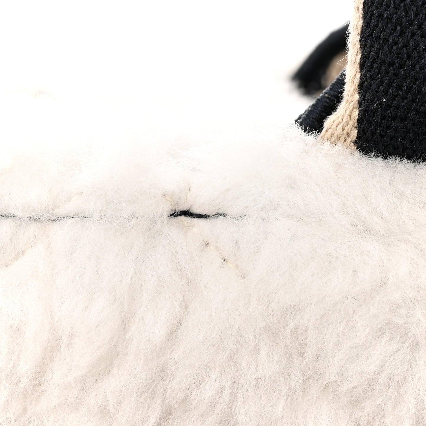 Shearling Cannage Small Book Tote Ecru Blue