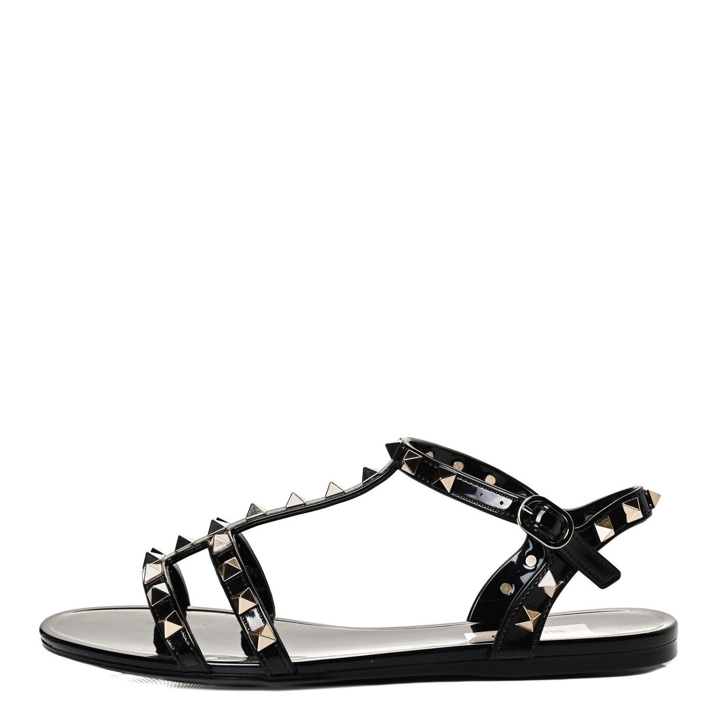 PVC Jelly Rockstud Caged Sandals 36 Black
