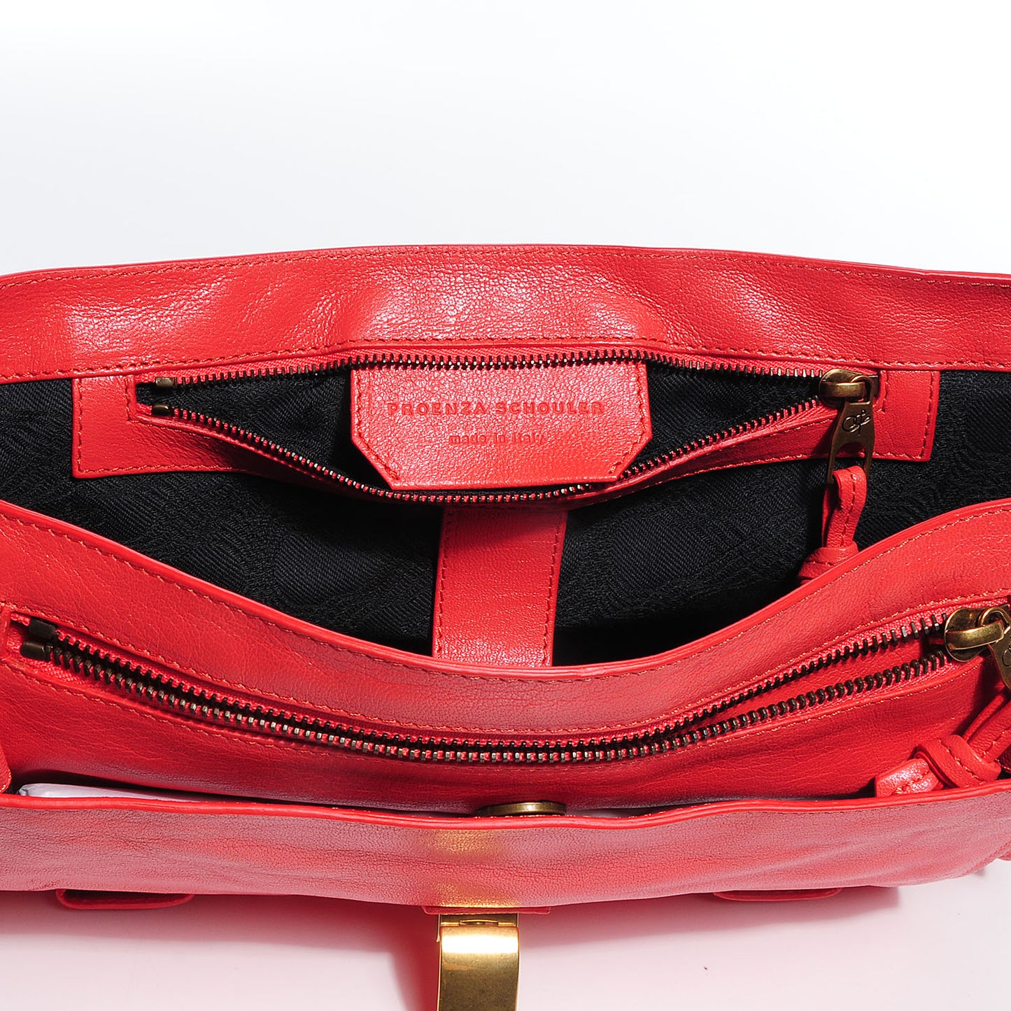 Lambskin Medium PS1 Satchel Deep Coral